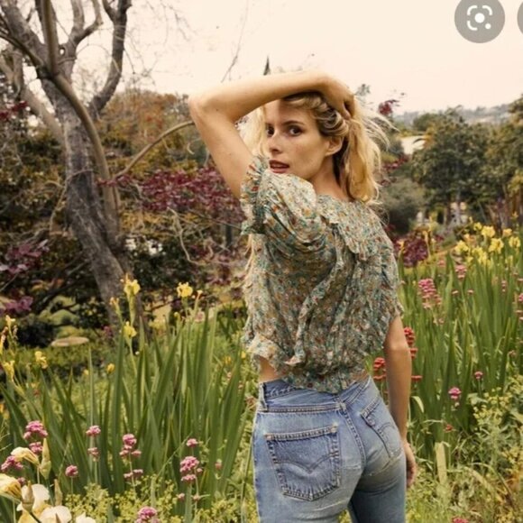 Doen Selma Top in Sarcelle Tasha Garden size XL NWT - Picture 2 of 11